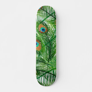 Skateboard Motif Peacock Vert