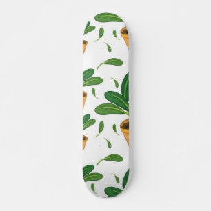 Skateboard motif plante