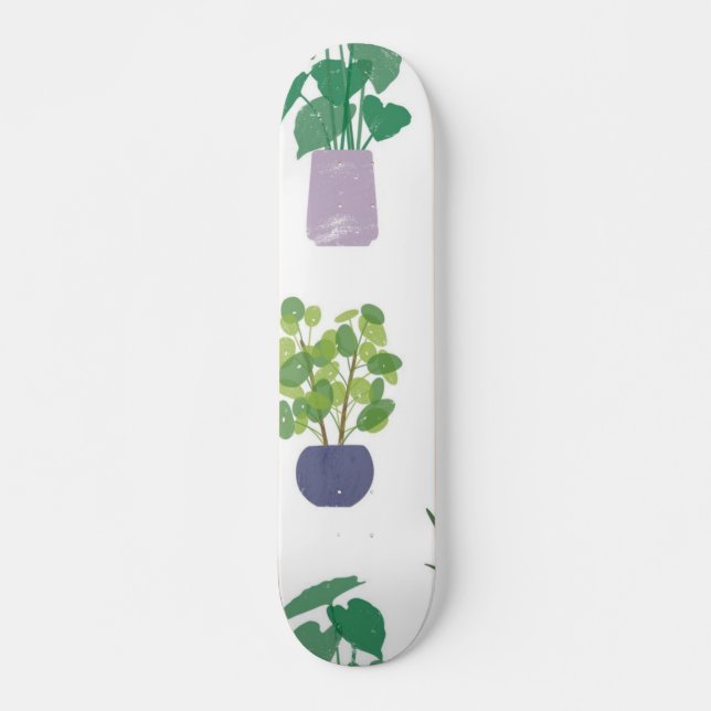 Skateboard motif plante (Devant)