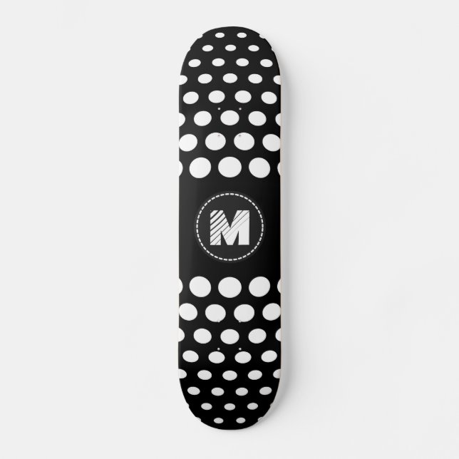 Skateboard Motif Pois de Monogramme (Recto)