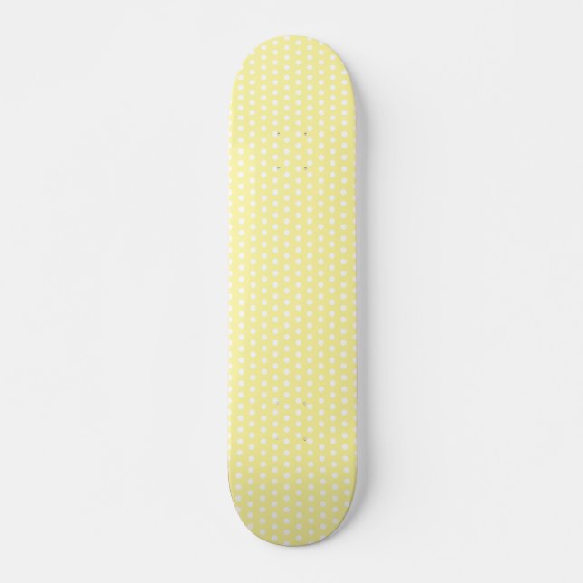 Skateboard Motif pois jaune. Spotty. (Devant)