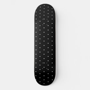 Skateboard Motif Pois minuscule noir et blanc Preppy