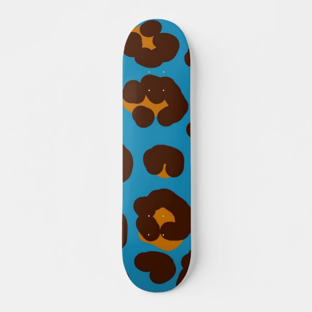 Skateboard motif poster de animal (Devant)