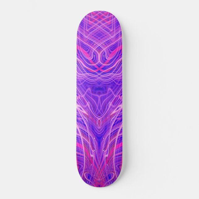 Skateboard Motif psychédélique violet (Recto)