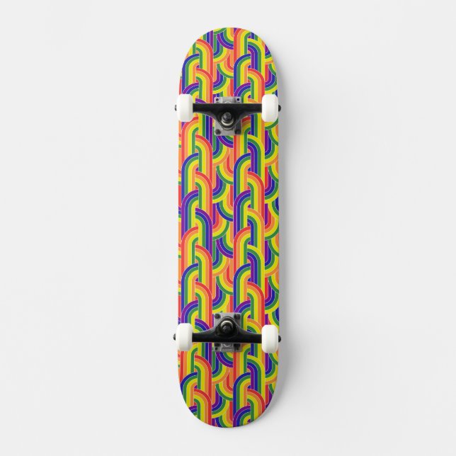 Skateboard Motif Rainbow moderne (Recto)