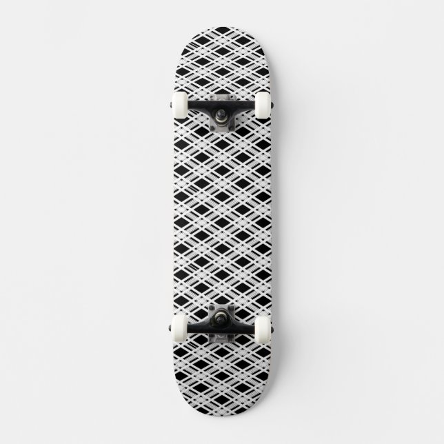 Skateboard Motif rayé de plaid (Recto)