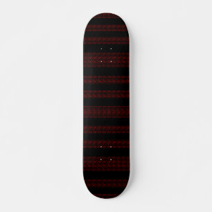 Skateboard Motif rayé rouge et noir moderne