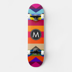 Skateboard Motif rayures chevron chic tendance #2