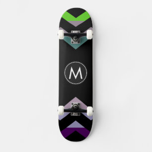 Skateboard Motif rayures chevron chic tendance #7