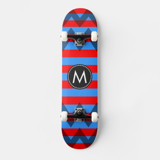 Skateboard Motif rayures Chevron tendance #19 (Recto)