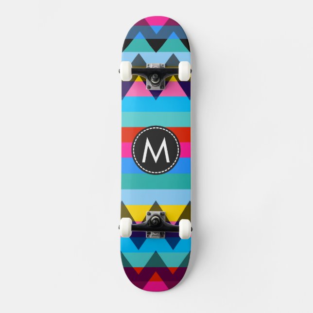 Skateboard Motif rayures chevron tendance #27 (Recto)