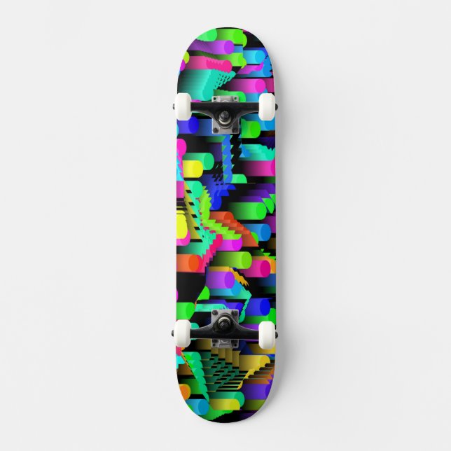 SKATEBOARD MOTIF RÉTRO 90 (Recto)
