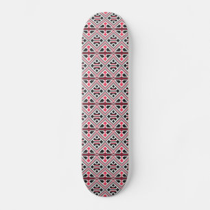 Skateboard Motif rétro à point rouge et noir
