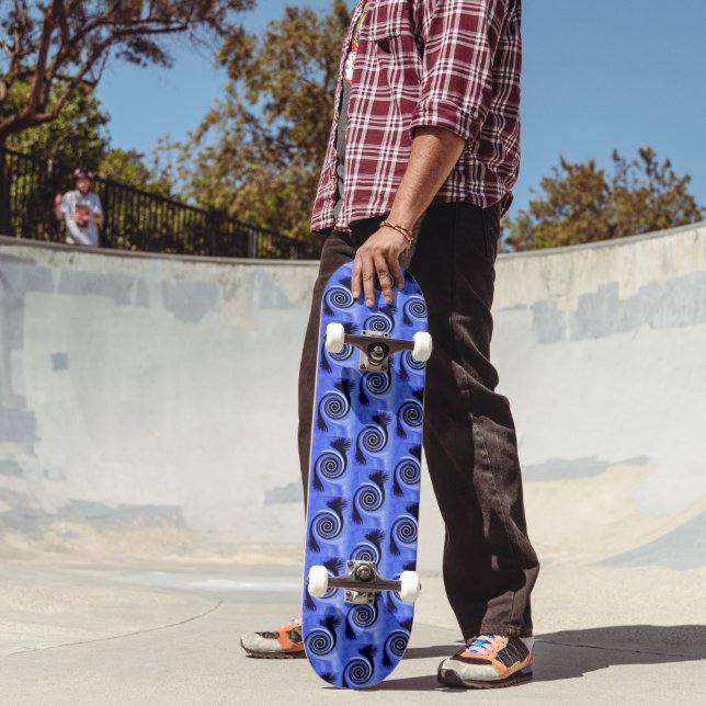 Skateboard Motif Rétro Art Ailes d'Aigle Abstraites (Extérieur 2)