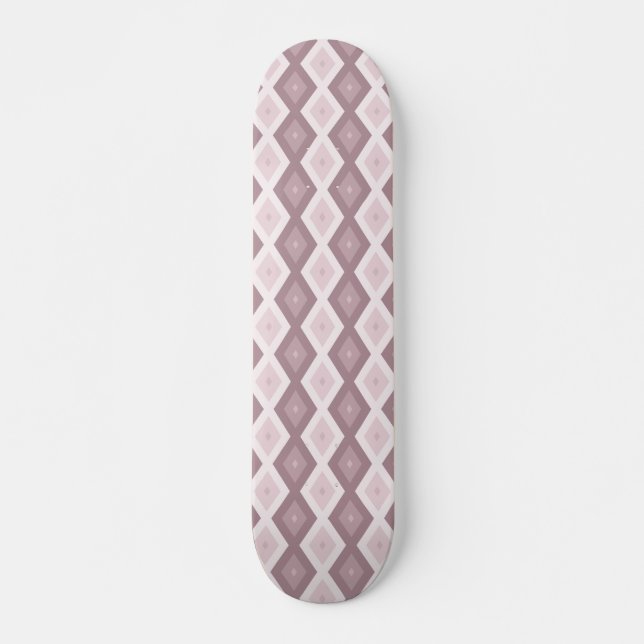 Skateboard motif rose quartz rose diamant (Devant)