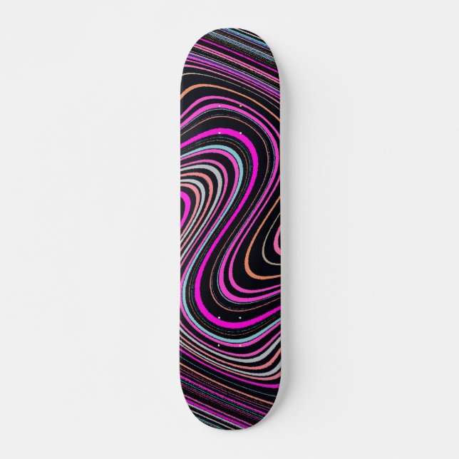 Skateboard Motif rose violet magenta (Devant)