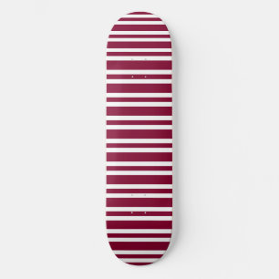 Skateboard Motif sans couture à rayures blanches et bordeaux