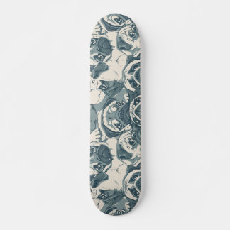 Skateboard Motif sans couture de chien carlin mignon