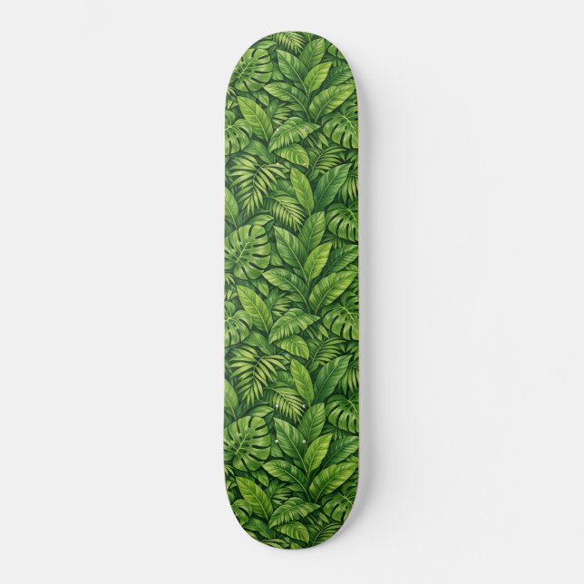 Skateboard Motif sans couture de feuilles tropicales modernes (Recto)