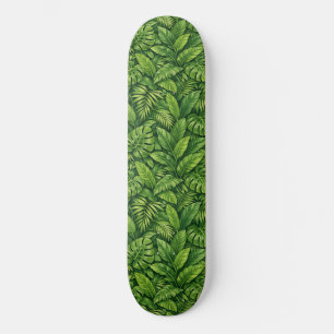 Skateboard Motif sans couture de feuilles tropicales modernes