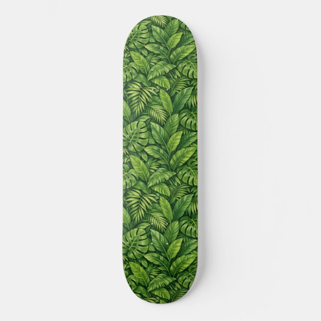 Skateboard Motif sans couture de feuilles tropicales modernes (Recto)