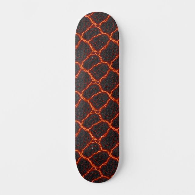 Skateboard Motif sans couture de flux de lave (Recto)