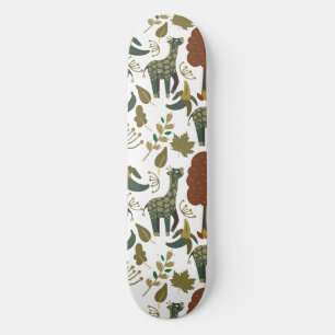 Skateboard Motif sans couture de girafe motif floral coloré
