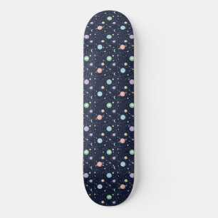Skateboard Motif sans couture de planètes du système solaire