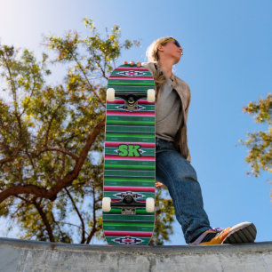 Skateboard Motif sape mexicain avec ou Monogram