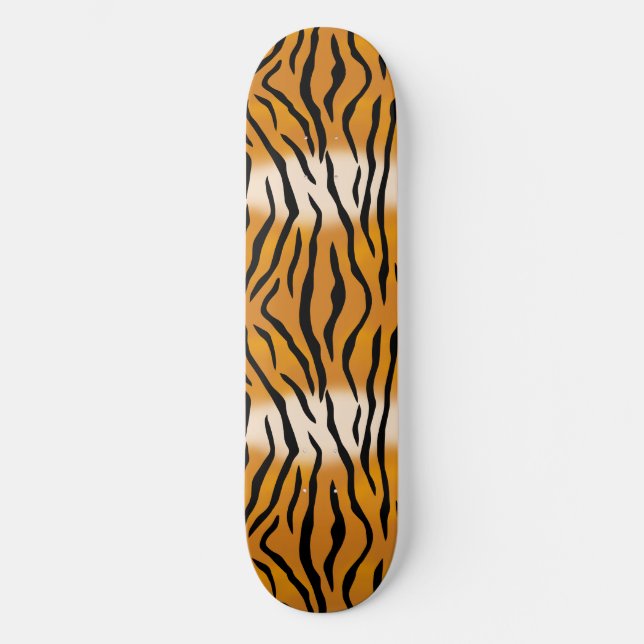 Skateboard Motif sauvage et naturel des rayures de tigres (Recto)