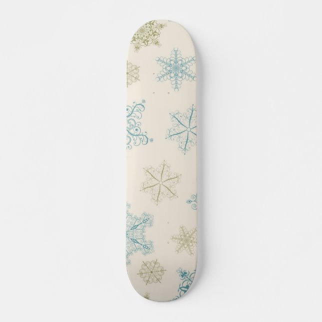 Skateboard Motif Snowflake (Devant)