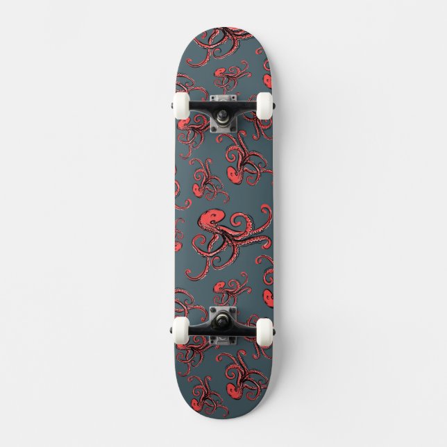 Skateboard Motif sournois de poulpe (Recto)