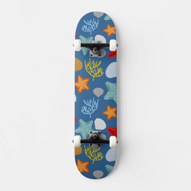 Skateboard Motif sous-marin de la vie (Recto)