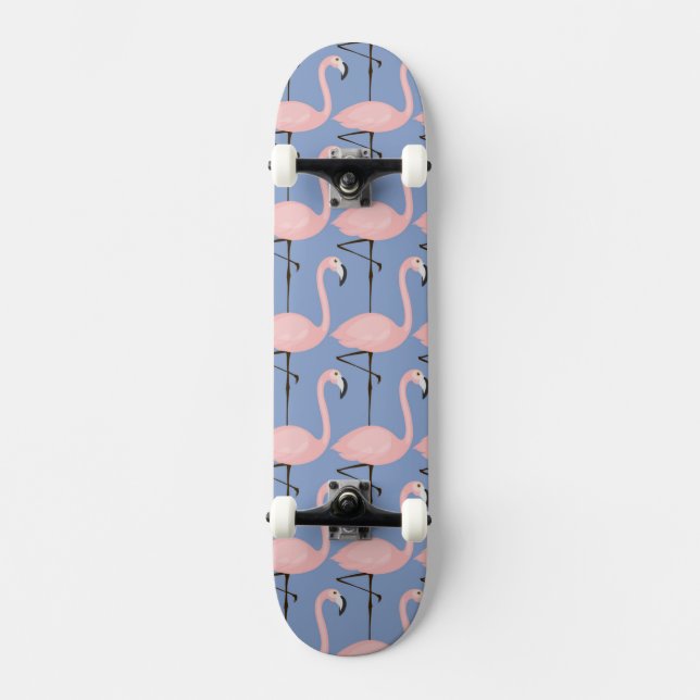 Skateboard Motif tendre de Flamant rose (Recto)