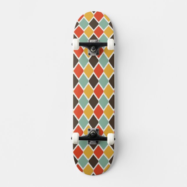 Skateboard Motif tribal de mode d'ikat moderne (Recto)