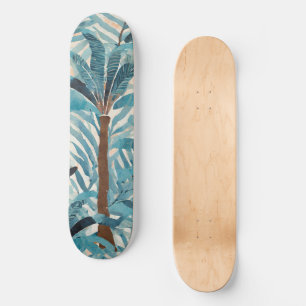 Skateboard motif tropical