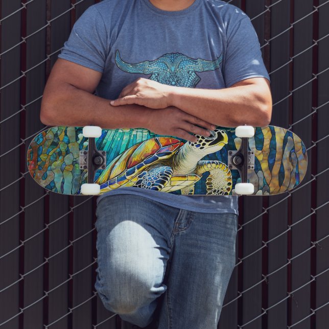 Skateboard motif tropical (Extérieur 3)