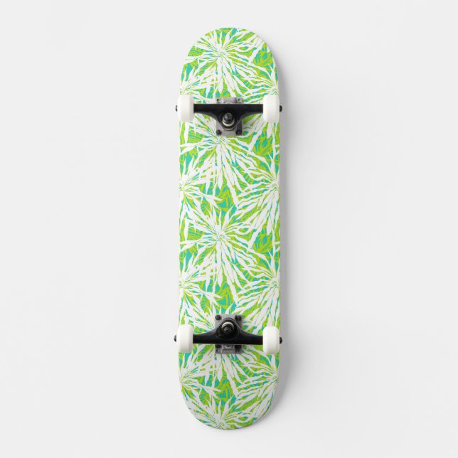 Skateboard Motif tropical de palmettes (Recto)
