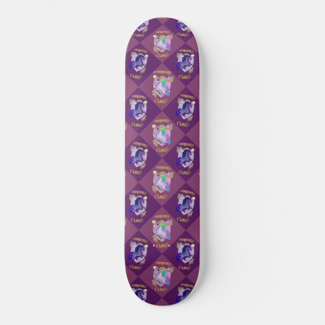 Skateboard Motif Unicorne mignon (Recto)