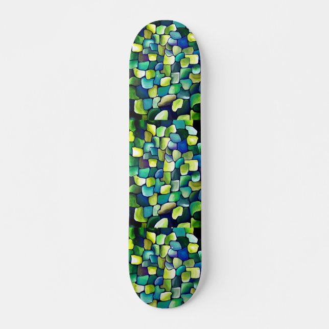Skateboard Motif vert contemporain (Devant)