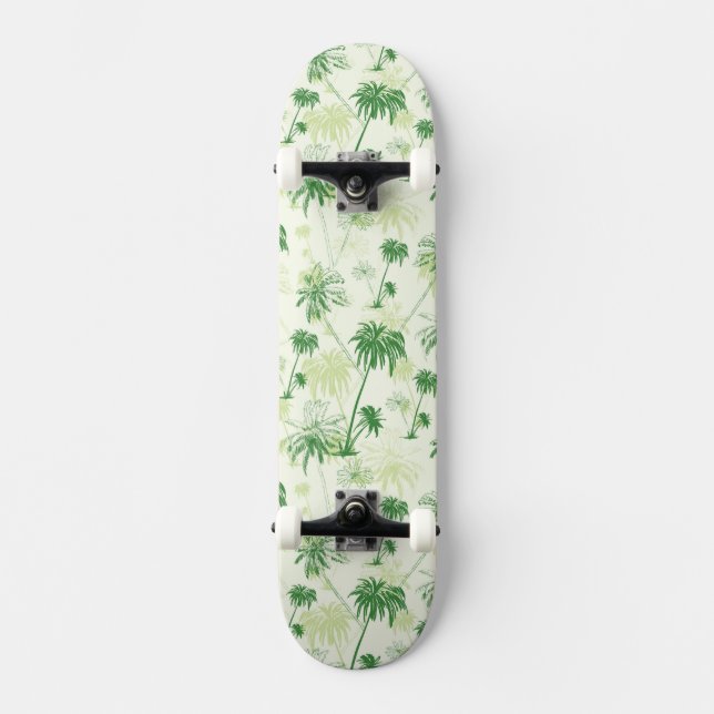 Skateboard Motif vert de palmier (Recto)