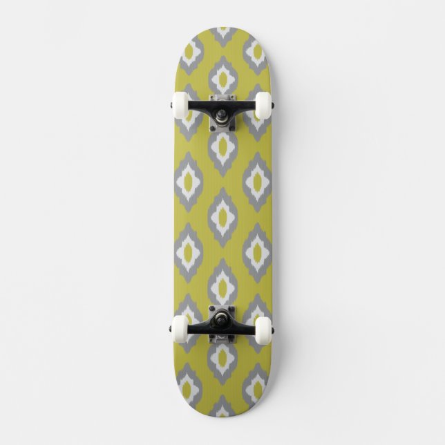Skateboard Motif vintage d'Ikat (Recto)