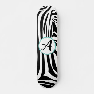 Skateboard Motif Zèbre