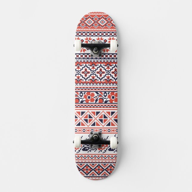 Skateboard Motifs de conception de point de croix (Recto)