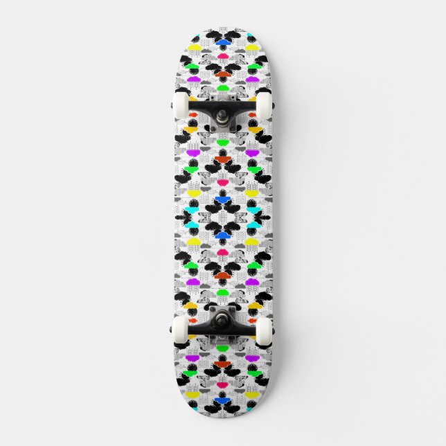 Skateboard Motifs de nuages colorés mignons (Recto)