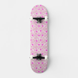 Skateboard Motifs de points rose abstraits mignons