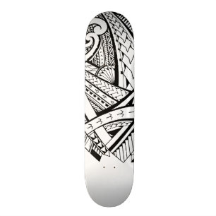 Skateboard Motifs tribaux Samoans de fer de lance de