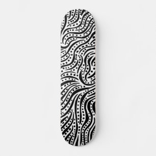 Skateboard Motion sur l'eau - Noir sur blanc