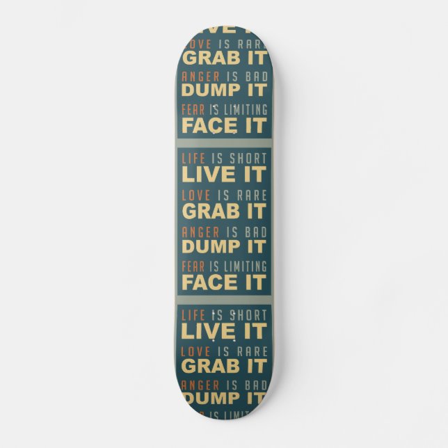 Skateboard Motivational Life Advice skboards (Recto)
