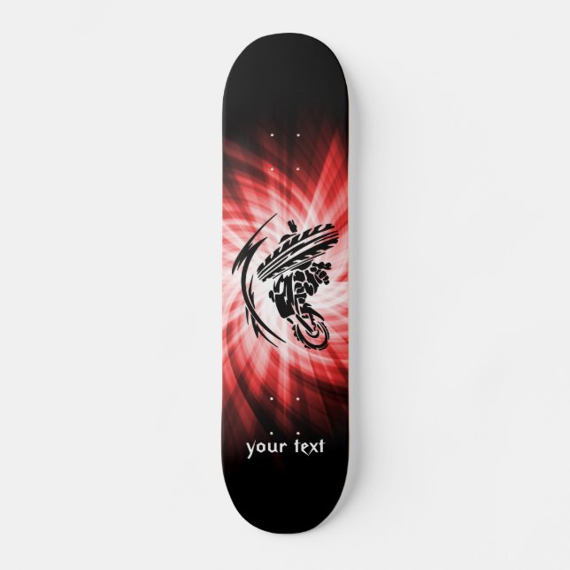 Skateboard Motocross rouge (Recto)